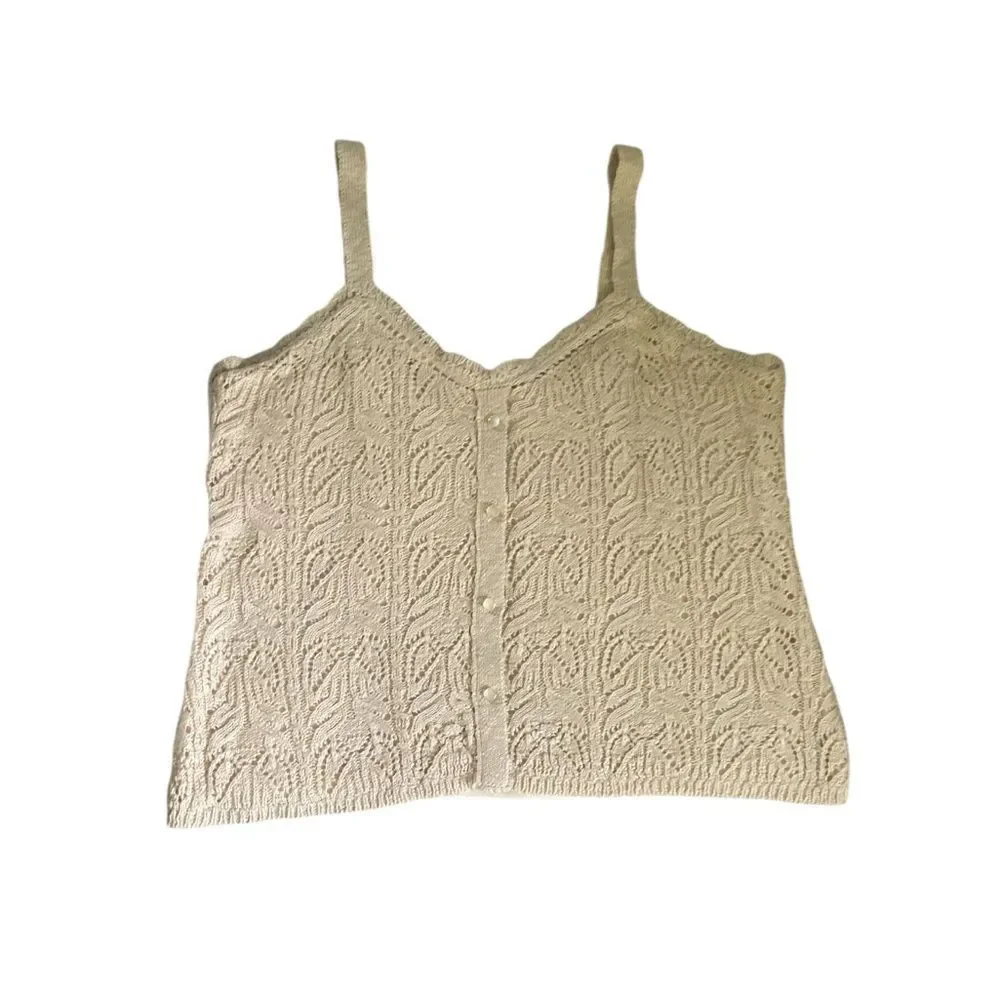LC Lauren Conrad | Cream Sleeveless Fitted Camisole - Picture 1 of 8